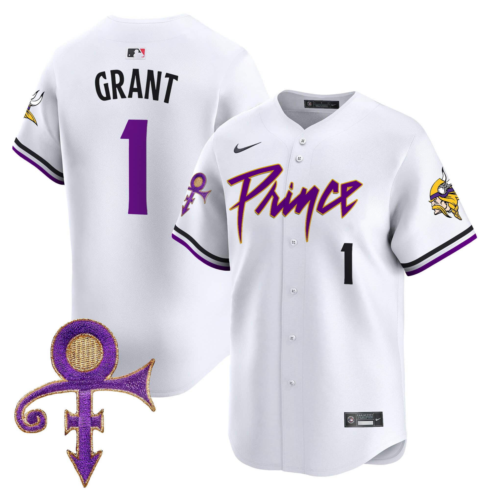 Men Minnesota Vikings #1 Grant White 2024 Nike Prince Patch Vapor Premier Limited NFL Jersey->indianapolis colts->NFL Jersey